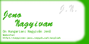 jeno nagyivan business card